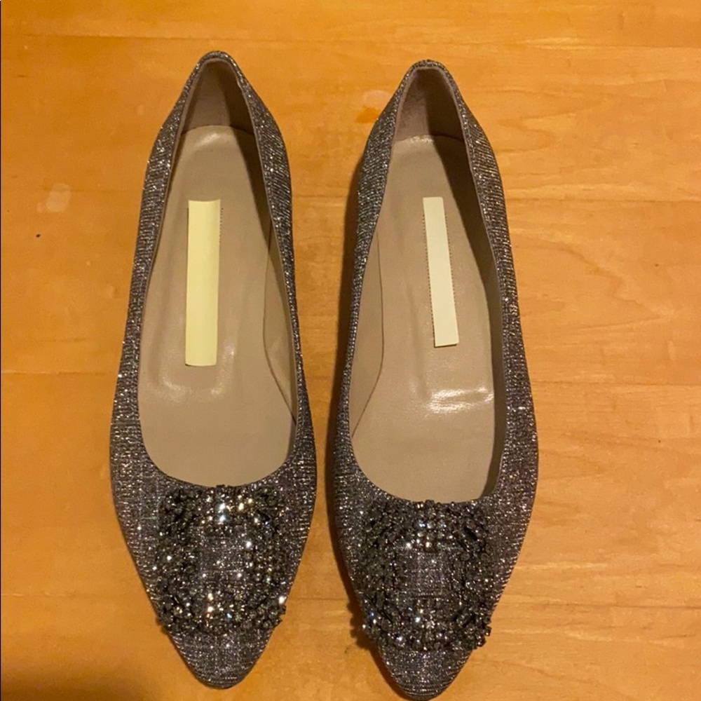 NEW Crystal Sparkle Hangisi Flats Sz 37